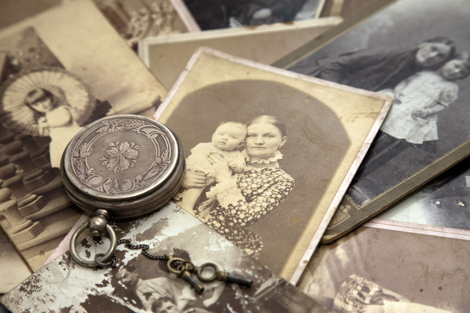 Family photographs and memories kept together